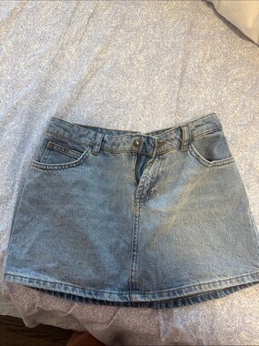 Light Blue Denim Mini Skirt - SUBDUED